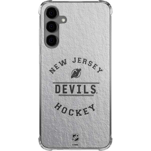 NHL New Jersey Devils Black Text Galaxy S24 Plus Clear Case